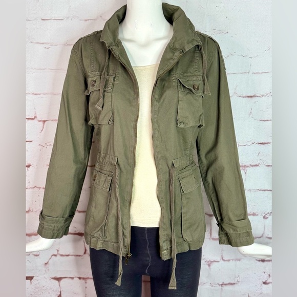 BAR III Army Green XS Utility Safari Cotton Field Jacket Size Extra Small - Picture 15 of 15